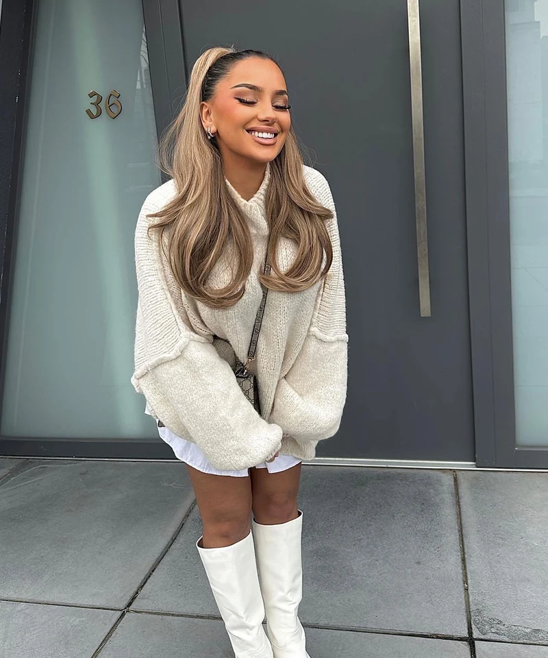 Oversize Pullover Nata Beige