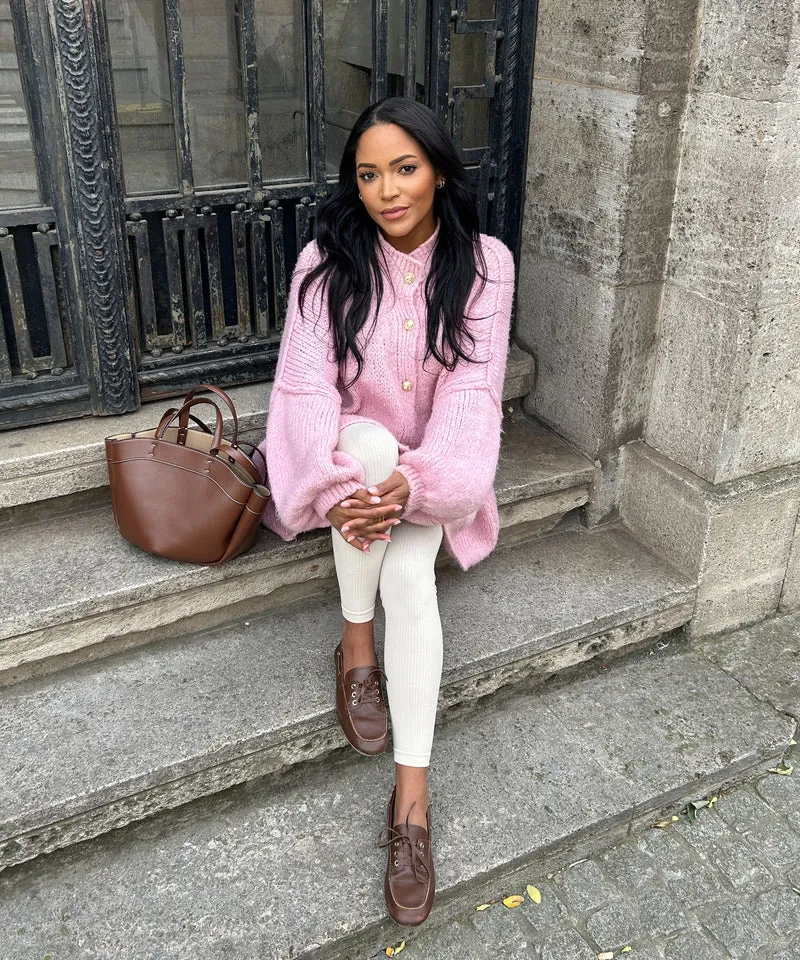 Oversize Strickjacke Jalsien Rosa