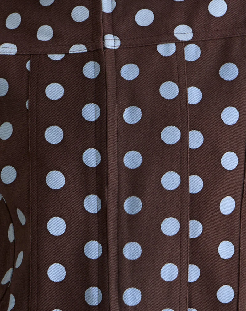 Quorra Jacke in Mono Polka Braun