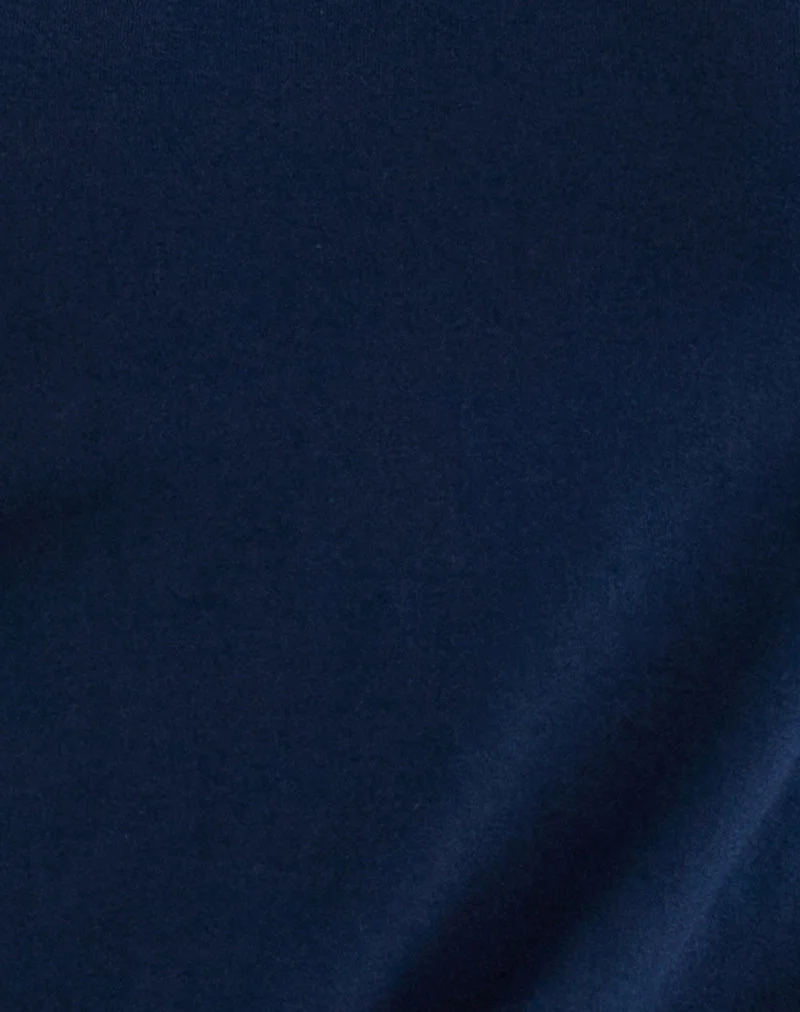 Giunea Knot Halter Top in Navy
