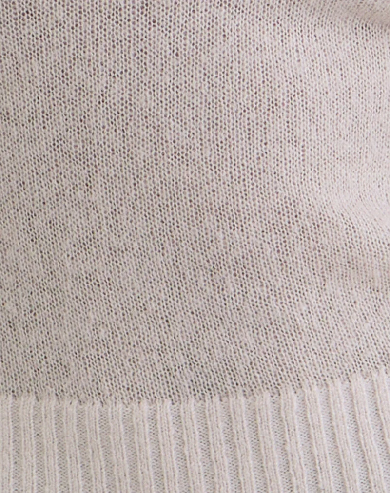Bentala Rollkragenpullover aus Strick in Ecru
