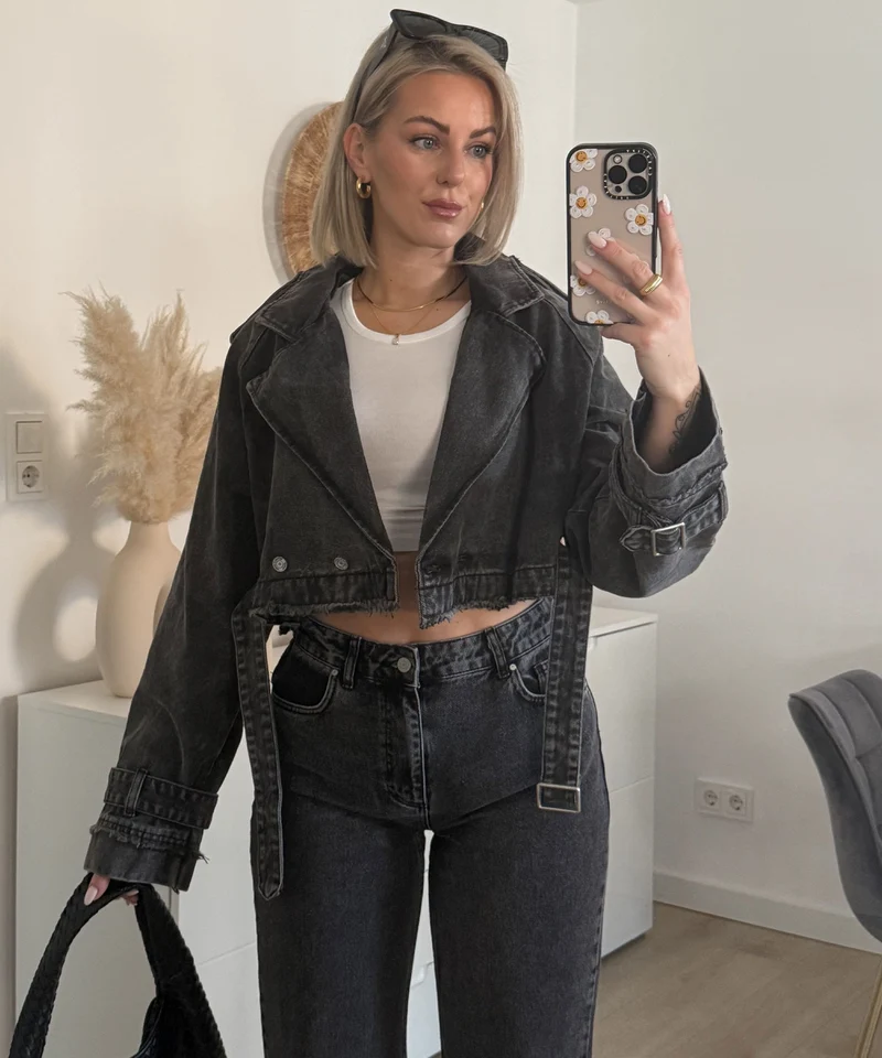 Jeans Trenchjacke Cia Grau