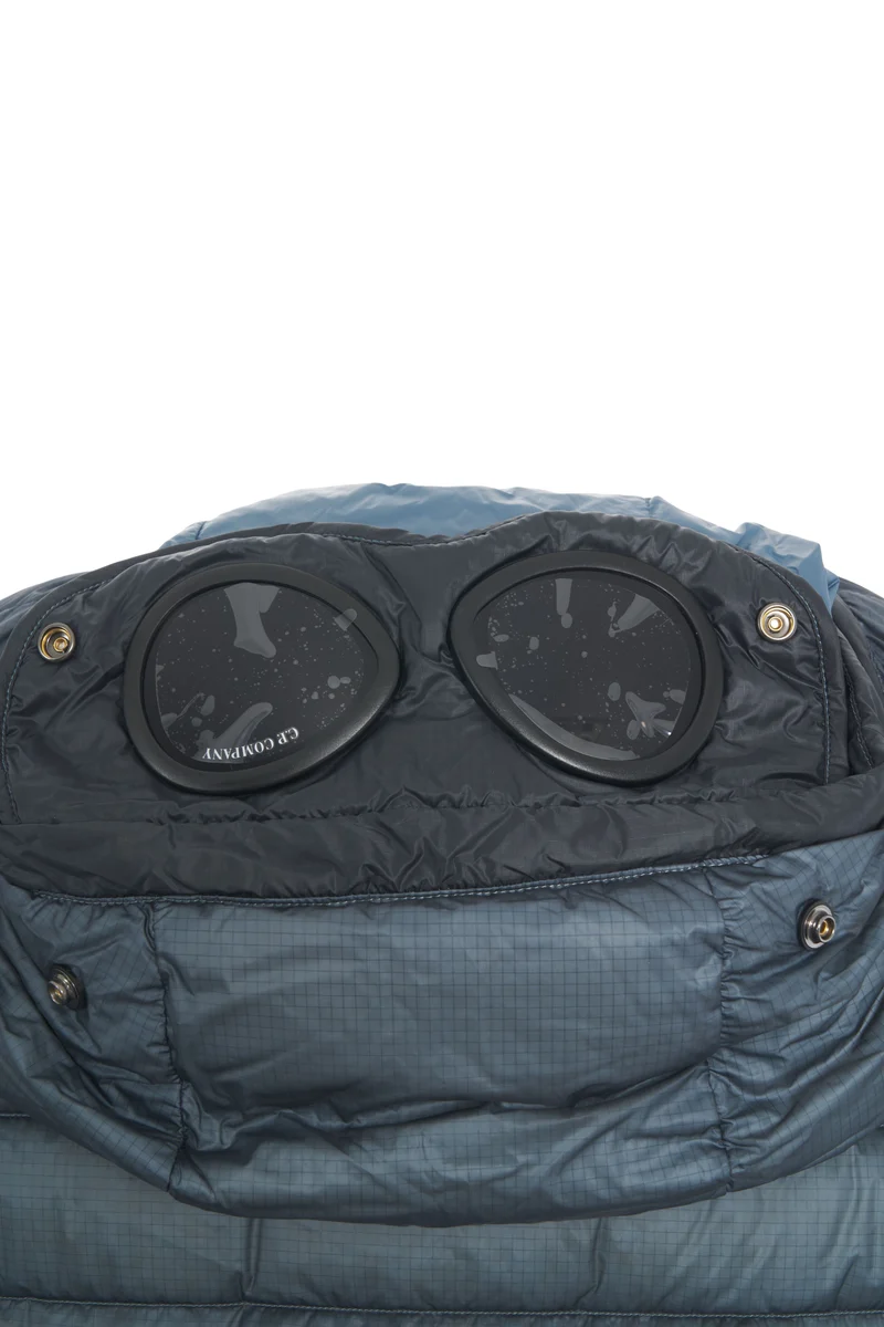 Giacca piumino con goggles