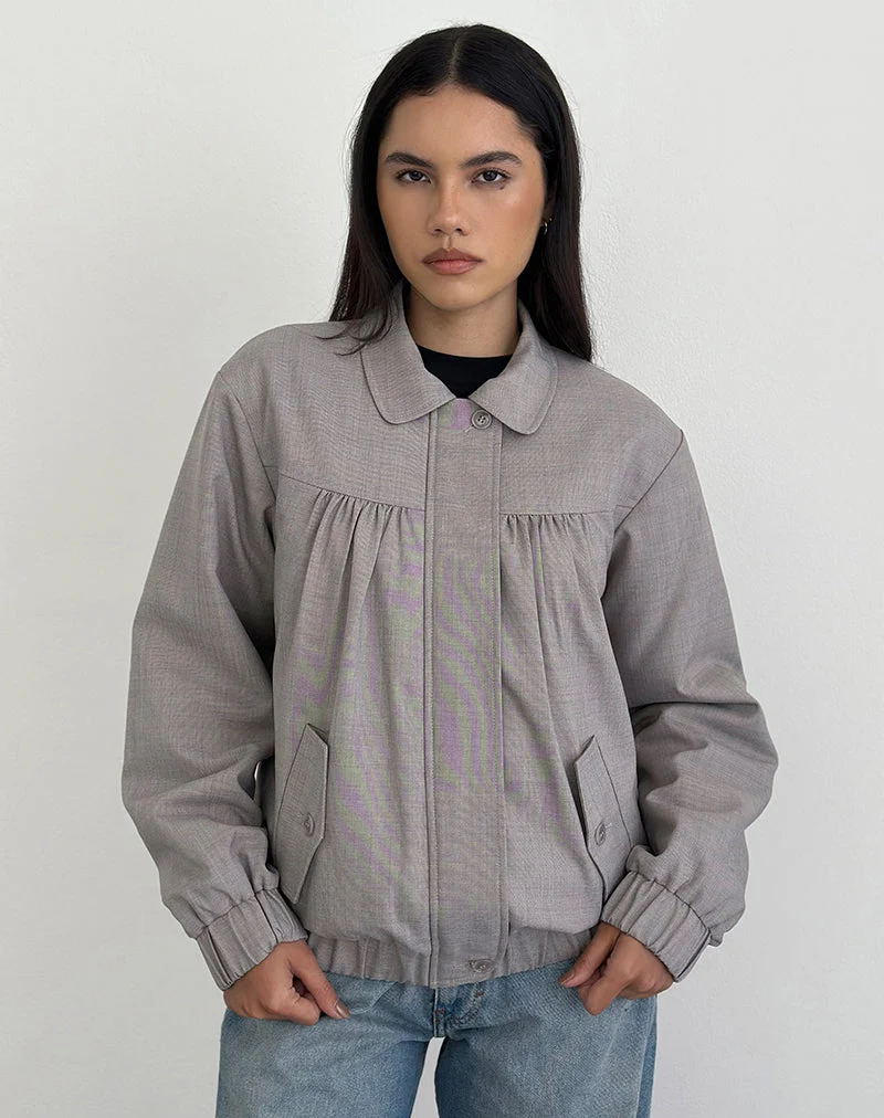 Cindari Jacke mit Kragen in Grau