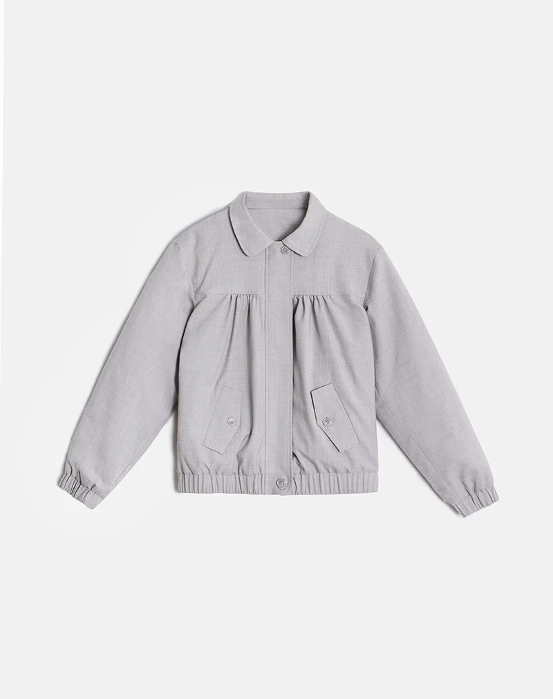 Cindari Jacke mit Kragen in Grau