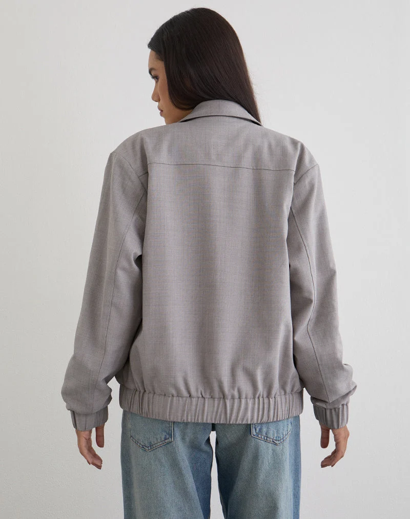 Cindari Jacke mit Kragen in Grau