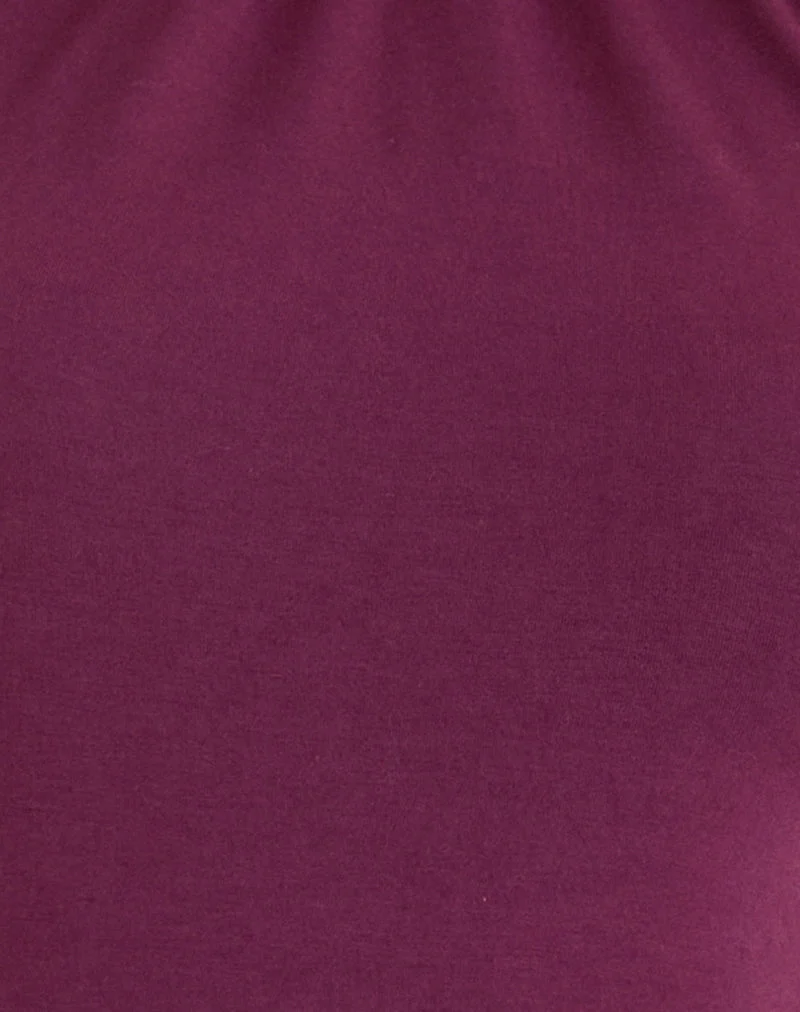 Raceline Neckholder-Top aus Rayon-Jersey in Deep Purple