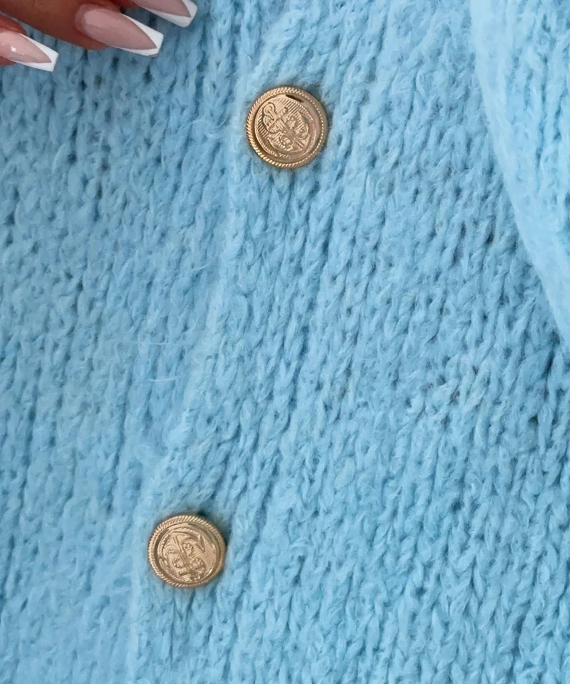 Oversize Strickjacke Jalsien Hellblau