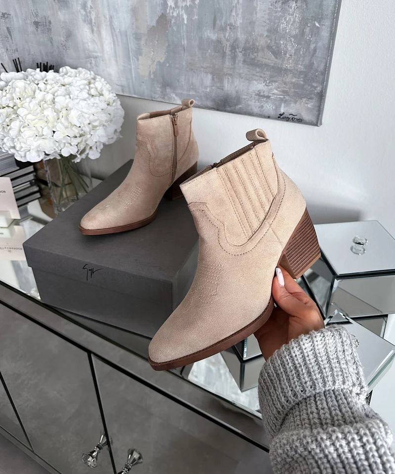 Cowboy Stiefeletten Allie Beige