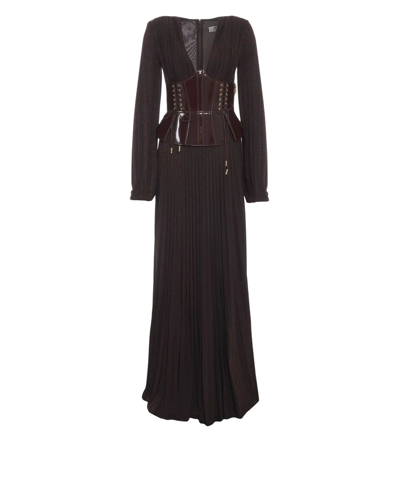Abito maxi con corsetto