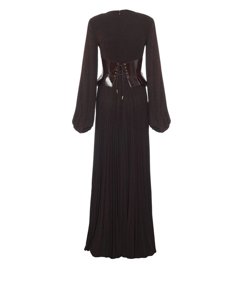 Abito maxi con corsetto