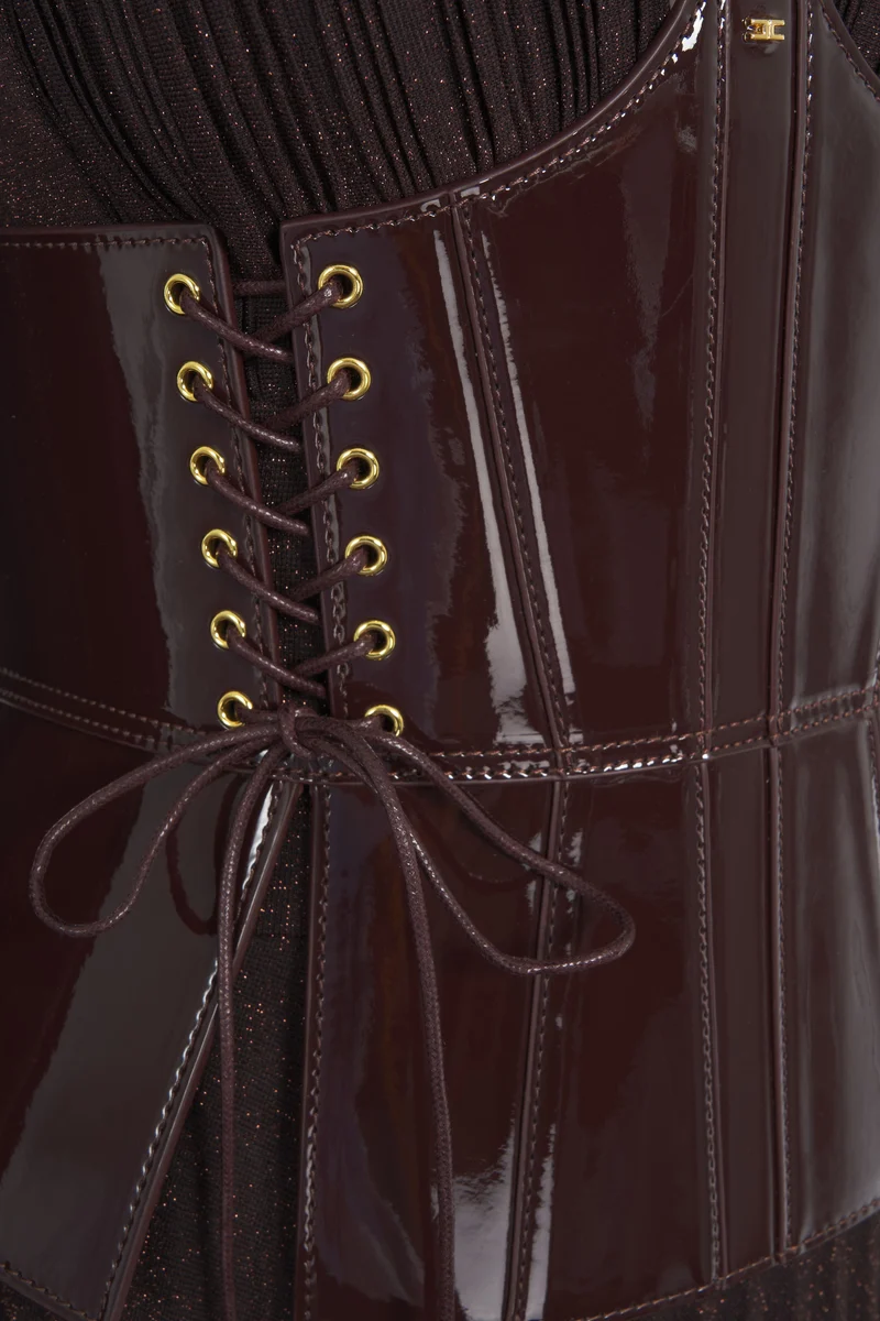 Abito maxi con corsetto