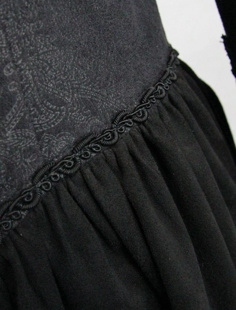 Damen Goth Knöchel Kleid Mit Kapuze und Engelsärmeln