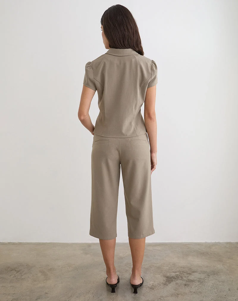 Maorah Bluse in Tailoring Light Taupe