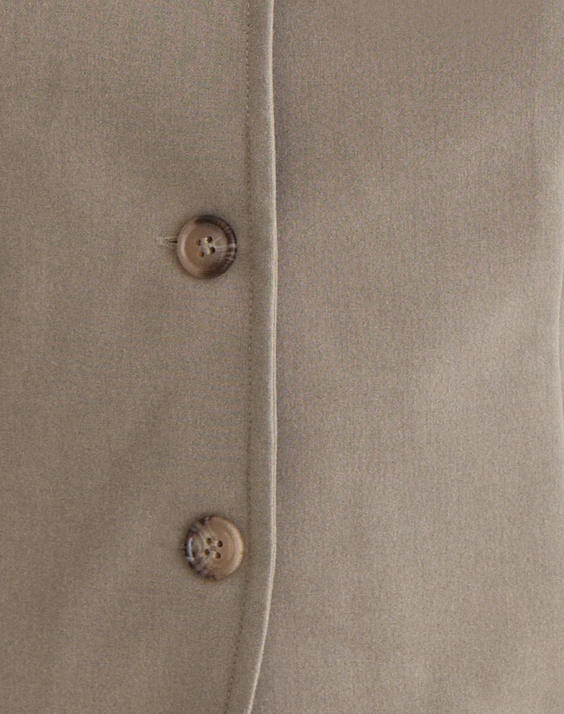 Maorah Bluse in Tailoring Light Taupe