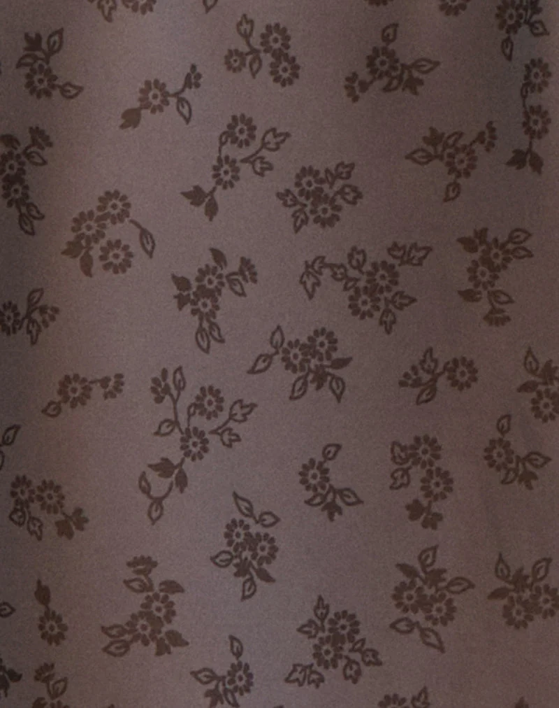 Kota Chiffonbluse in Minimal Flower Dunkelgrau