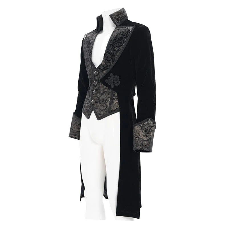 Gothic-Herrenjacke mit einreihigem Revers