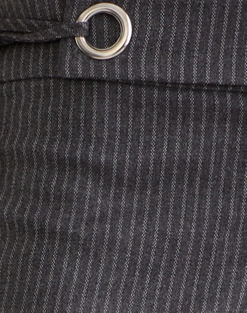 Tova Tie Tailoring Hose in Nadelstreifen grau