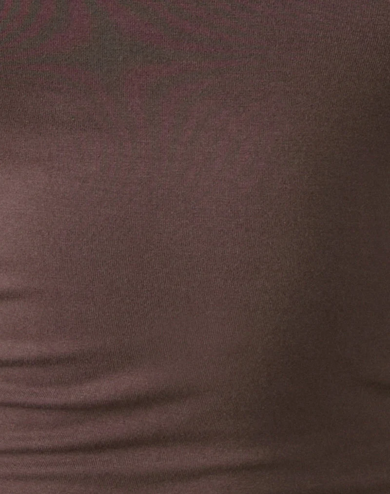 Foster Bandeau-Top aus Rayon-Jersey in Deep Taupe