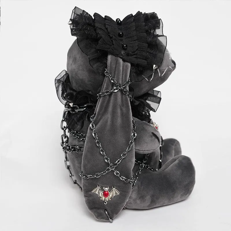 Gothic-Hasenpuppe für Frauen mit Ketten