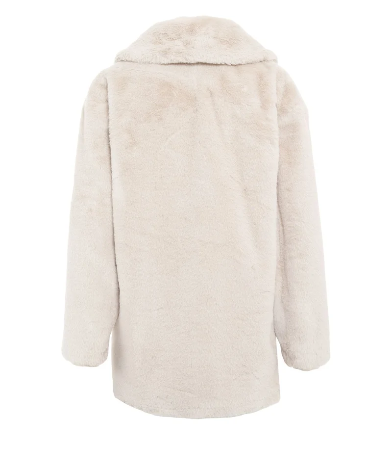 Cappotto corto in pelliccia sintetica