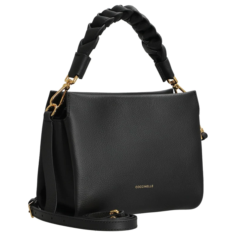 Coccinelle Boheme Grana Double - Bolso de mano S 23 cm (noir/cognac)
