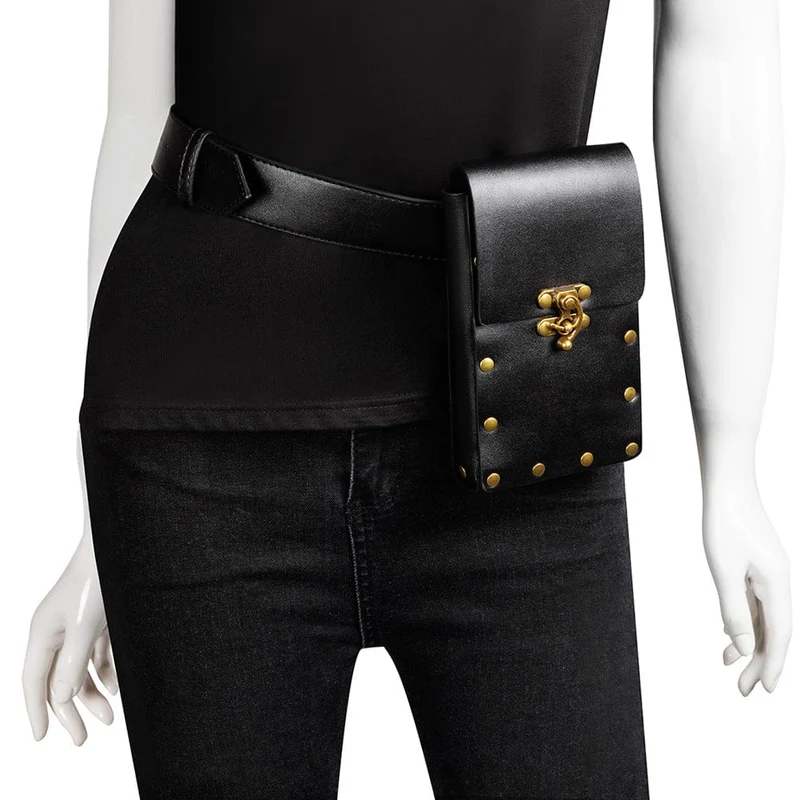 Unisex Vintage Gürteltasche mit Nietenverschluss