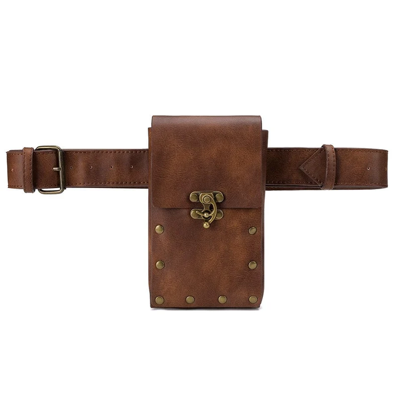 Unisex Vintage Gürteltasche mit Nietenverschluss
