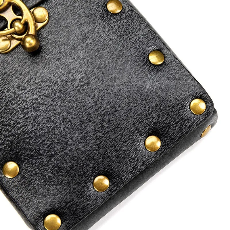 Unisex Vintage Gürteltasche mit Nietenverschluss