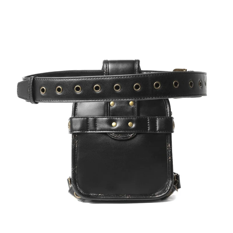Unisex-Gürteltasche mit gotischem Reliefnietenmuster