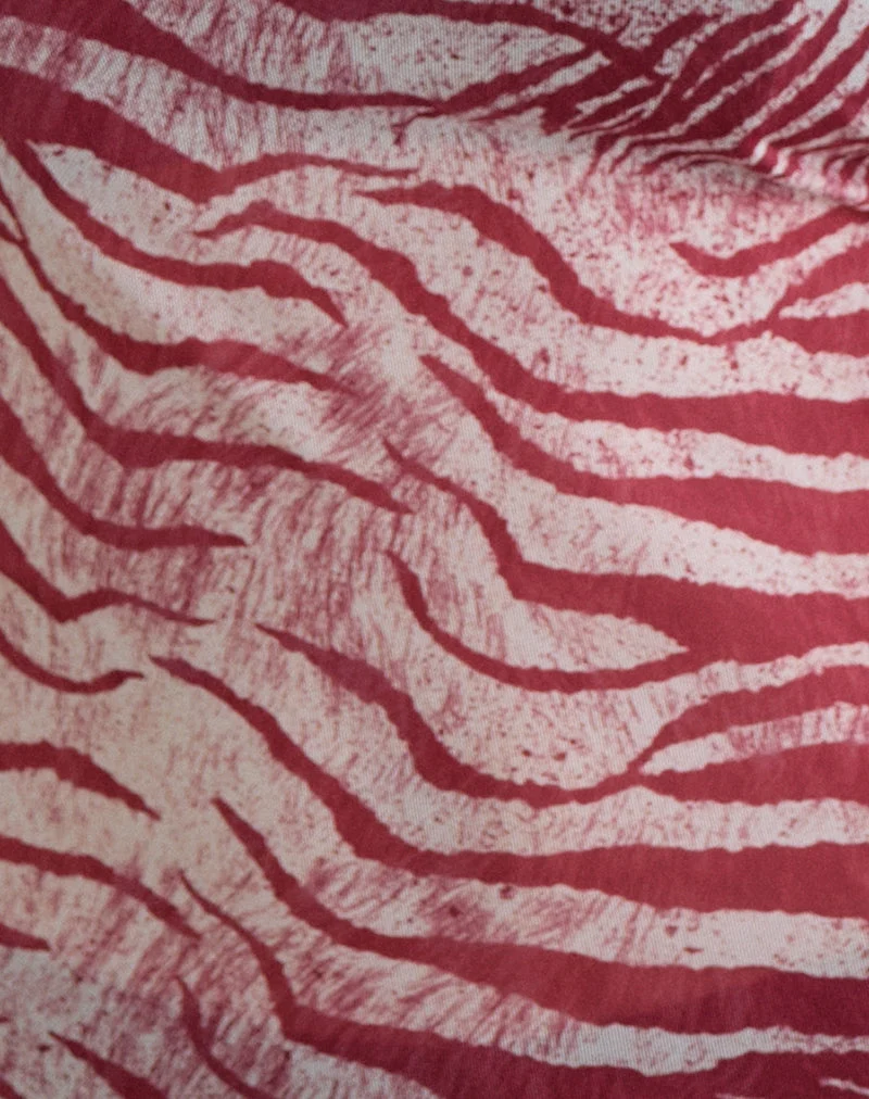 Tineko Langarm-Oberteil in Wild Animal Red