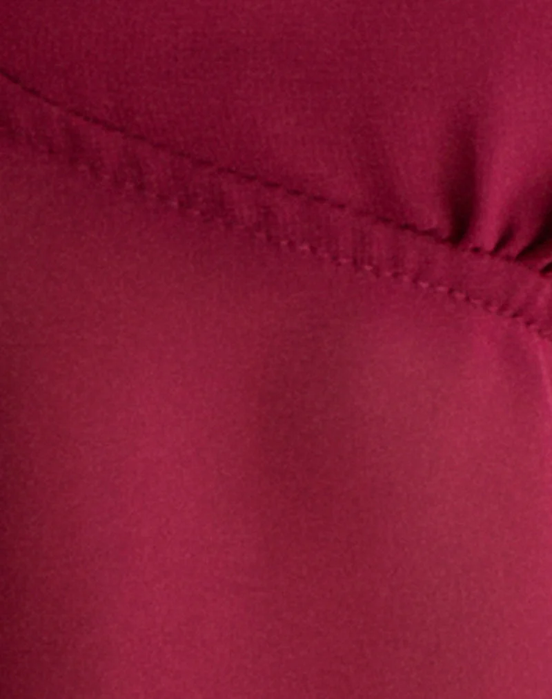 Kota Chiffonbluse in Burgunderrot