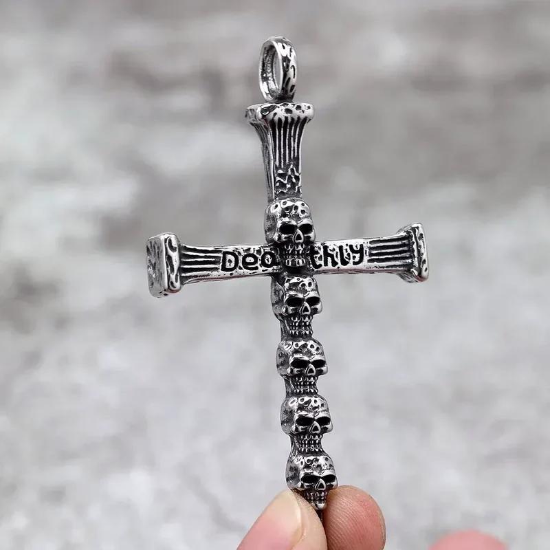 Gothic-Totenkopf-Halskette für Herren