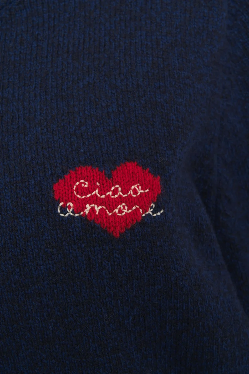 Maglione con ricamo logo