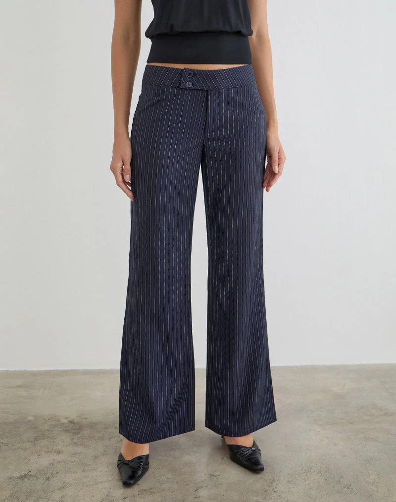 Falita Hose in Tailoring Navy Stripe