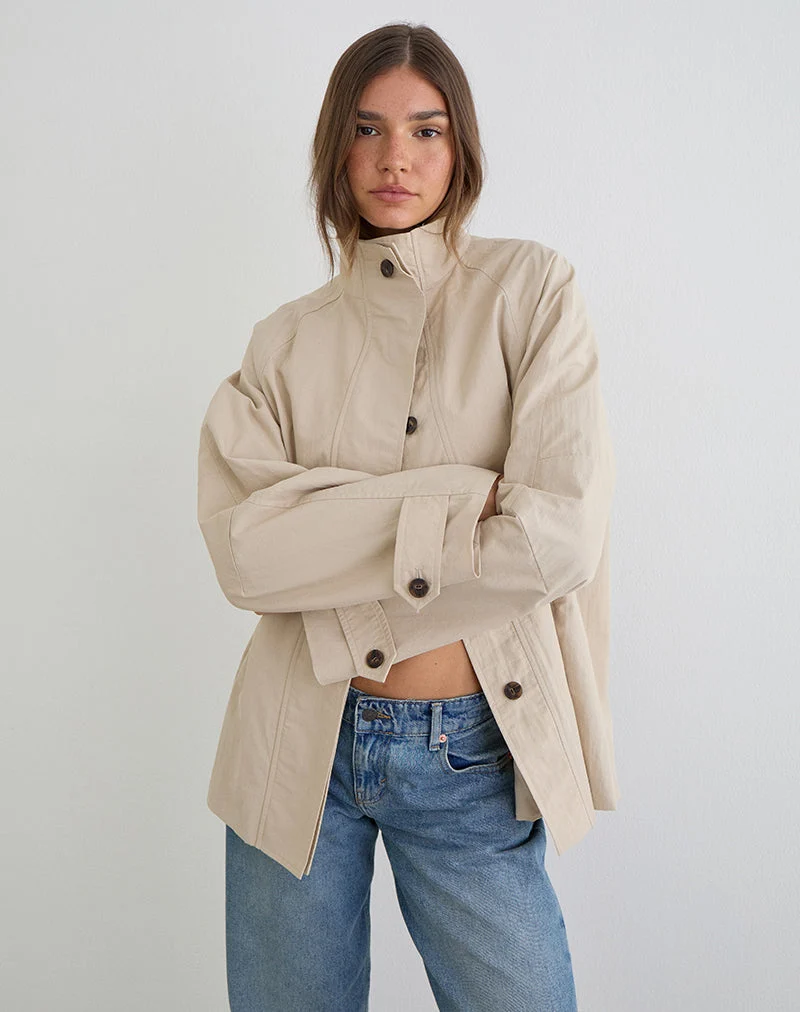 Saipul Oversize-Jacke in Beige