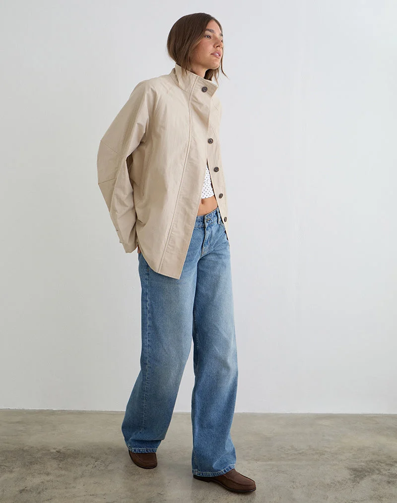 Saipul Oversize-Jacke in Beige