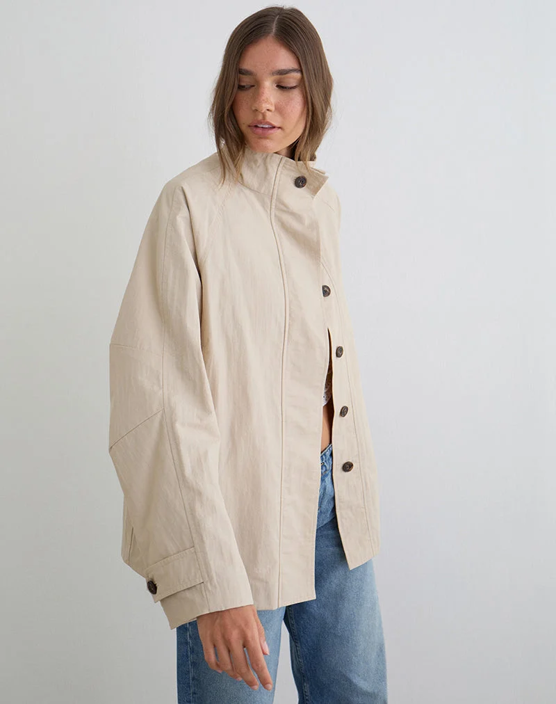 Saipul Oversize-Jacke in Beige