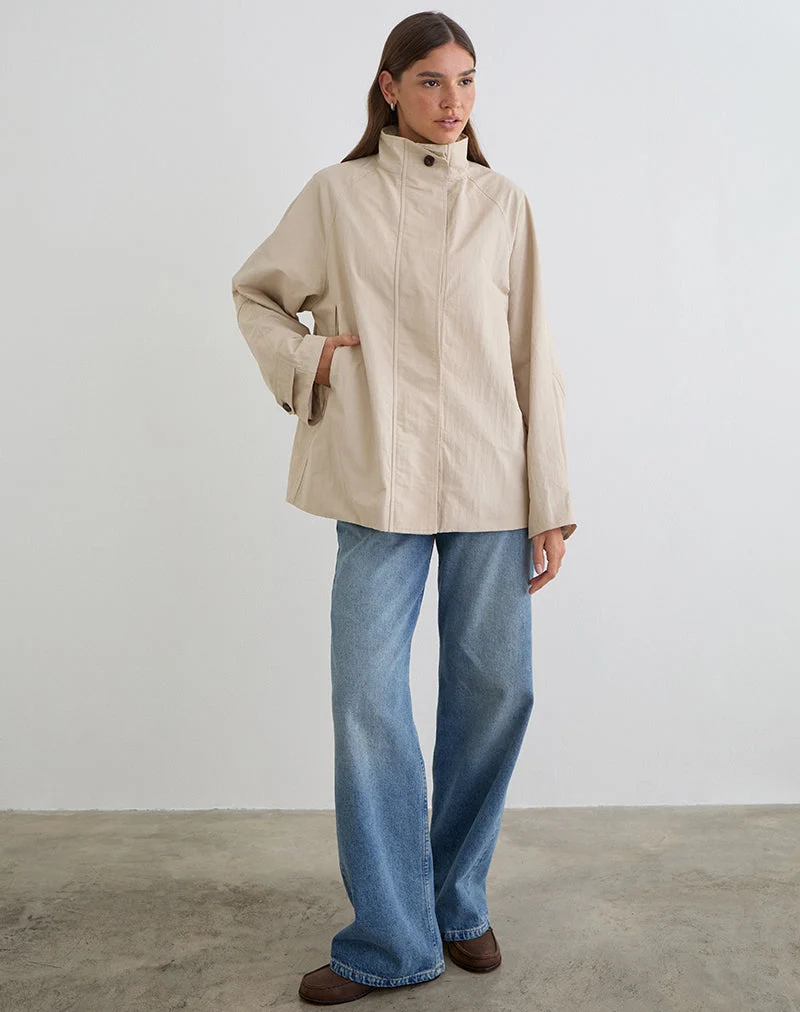 Saipul Oversize-Jacke in Beige