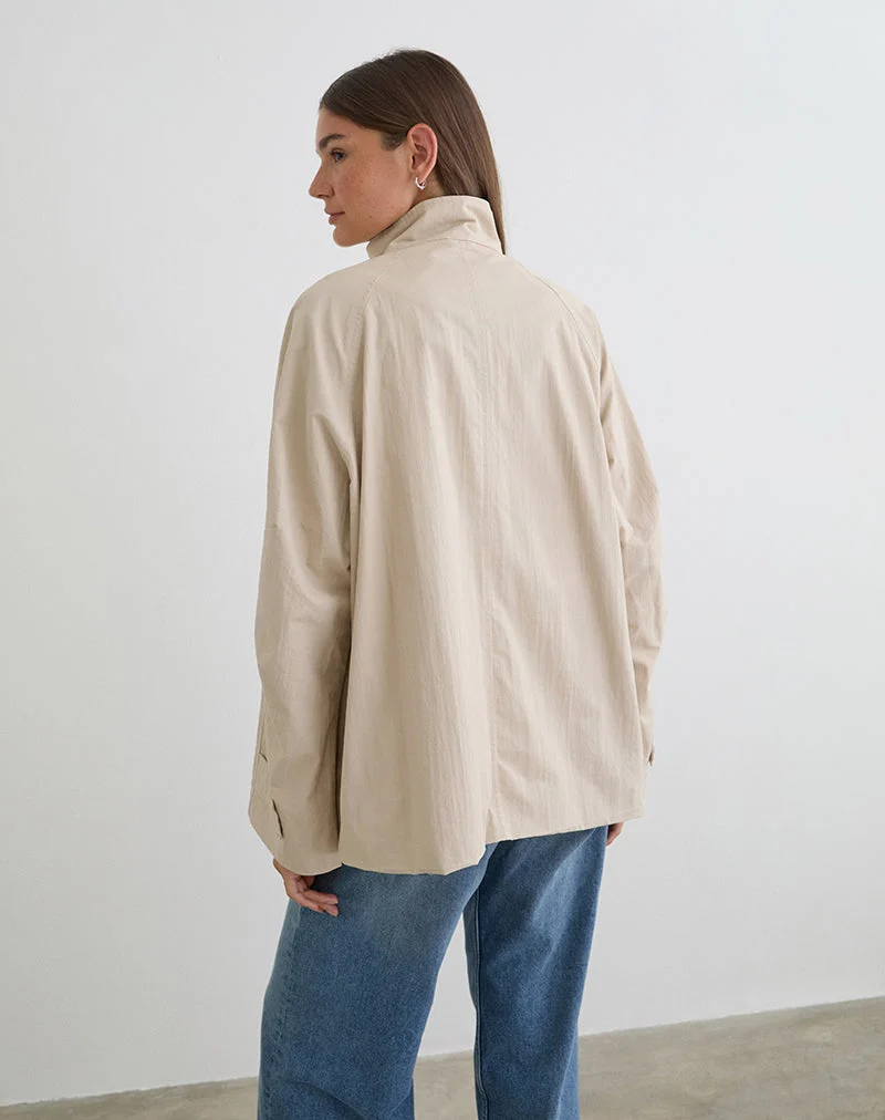 Saipul Oversize-Jacke in Beige