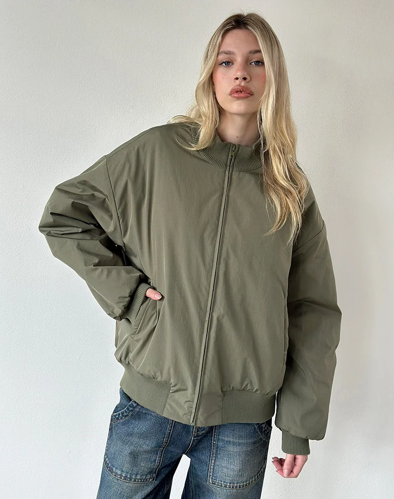 Najora Puffy Bomberjacke in Dunkelgrün