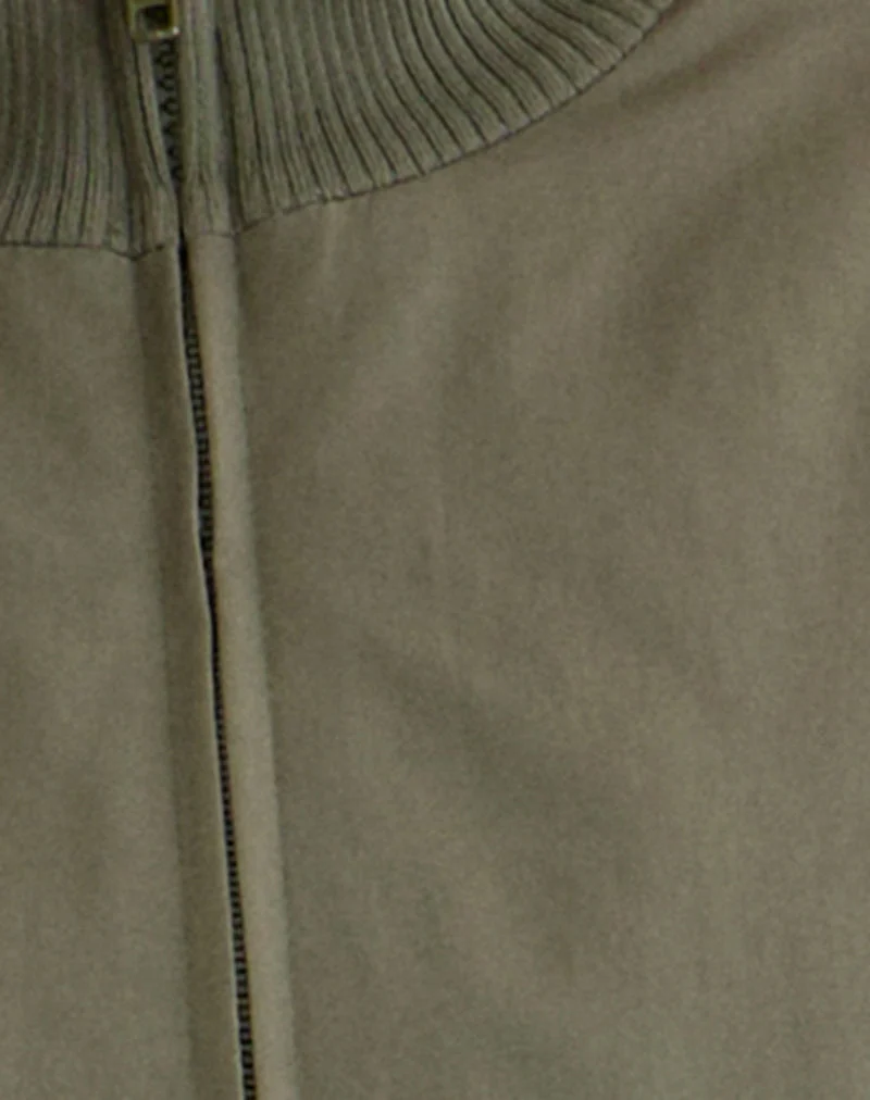 Najora Puffy Bomberjacke in Dunkelgrün