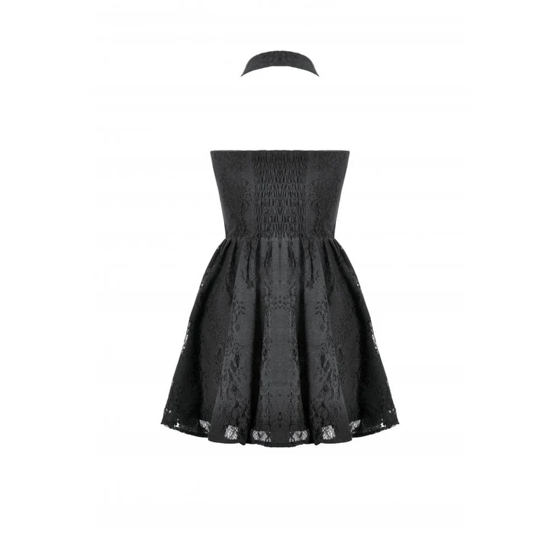 Gothic Neckholder-Kurzkleid aus Spitze für Damen