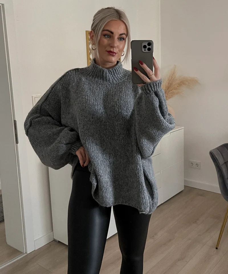 Oversize Pullover Nata Dunkelgrau