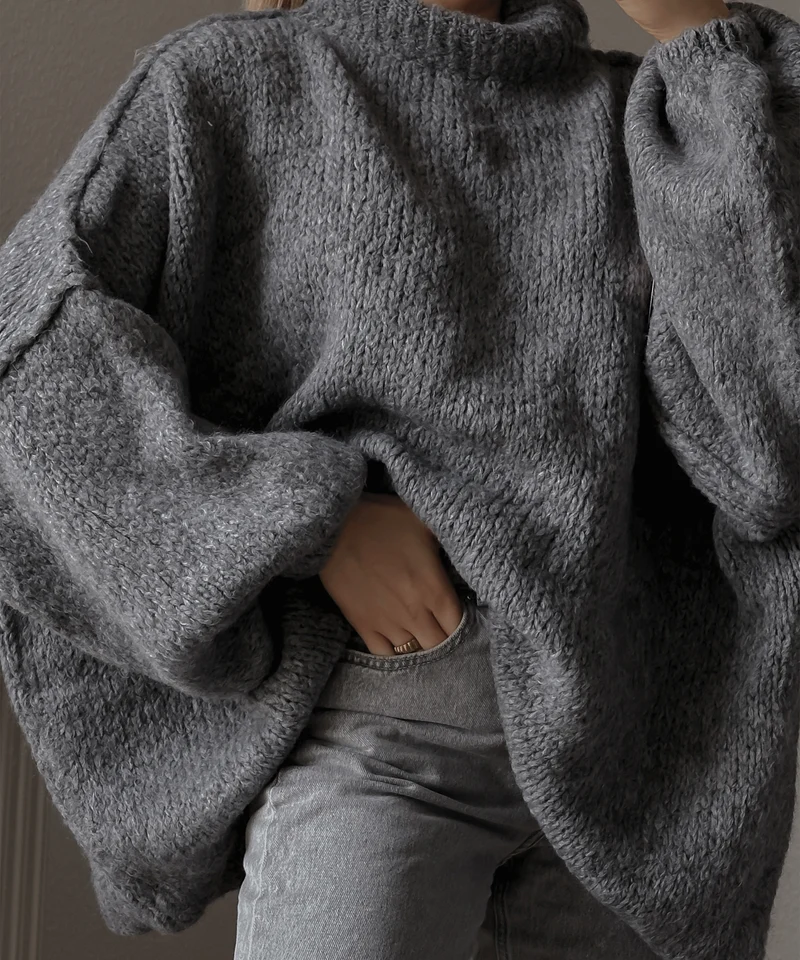 Oversize Pullover Nata Dunkelgrau