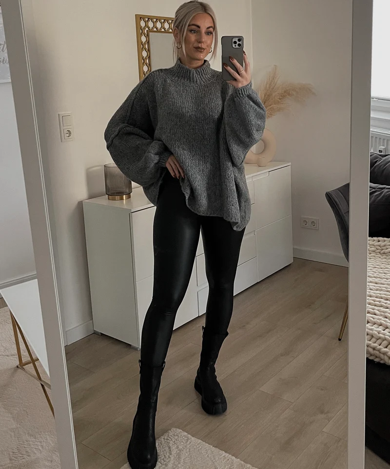 Oversize Pullover Nata Dunkelgrau