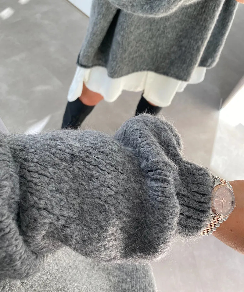 Oversize Pullover Nata Dunkelgrau