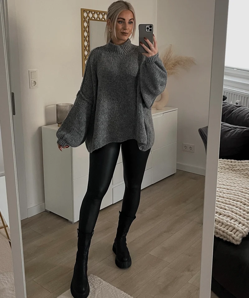 Oversize Pullover Nata Dunkelgrau