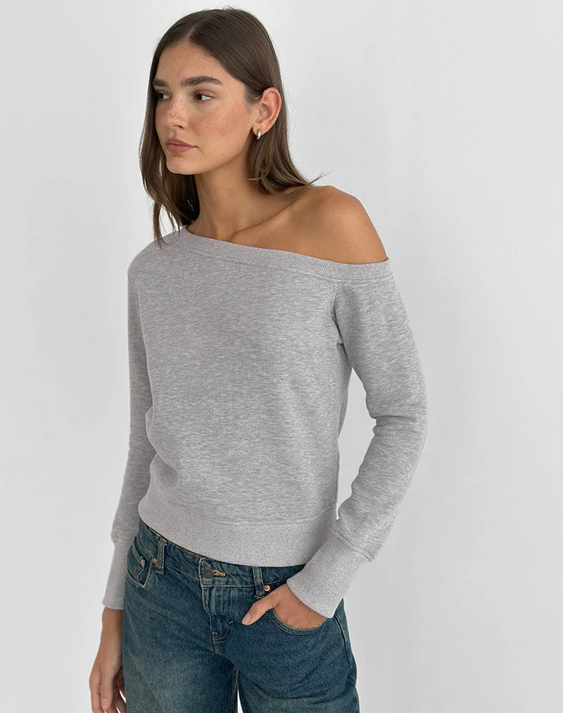 Toria Sweatshirt in Grau meliert