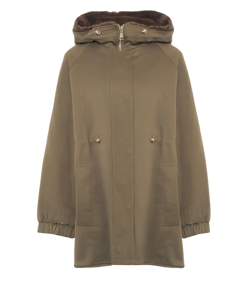 Parka con coulisse in vita
